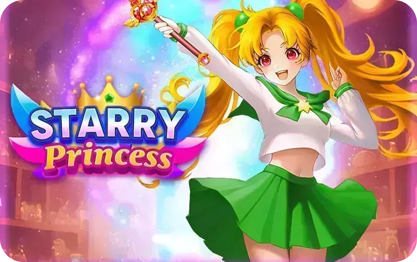 Starlight Princess slot game featuring magical anime style characters