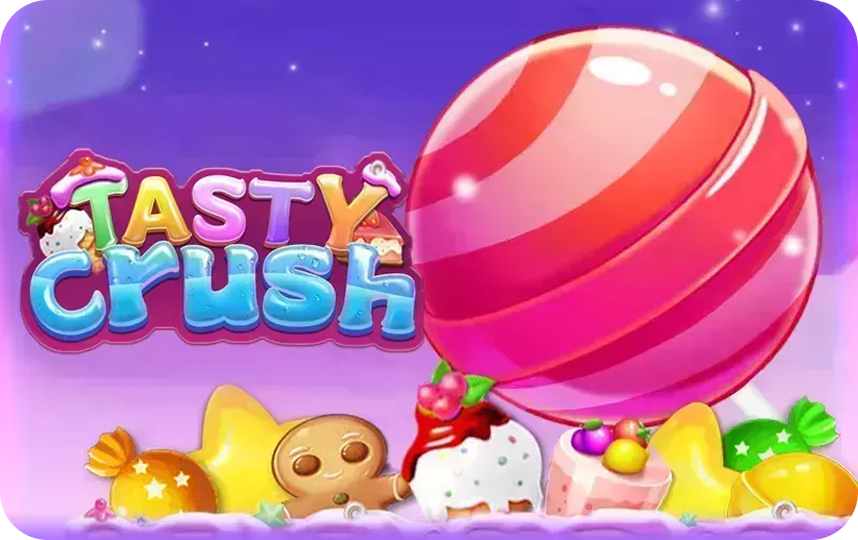 Slots Crush slot game offering match three candy themed gameplay